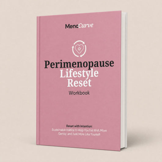 Perimenopause Lifestyle Reset Workbook – digital guide cover (PDF)