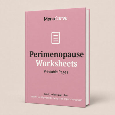 Perimenopause Worksheets – digital guide cover (PDF)