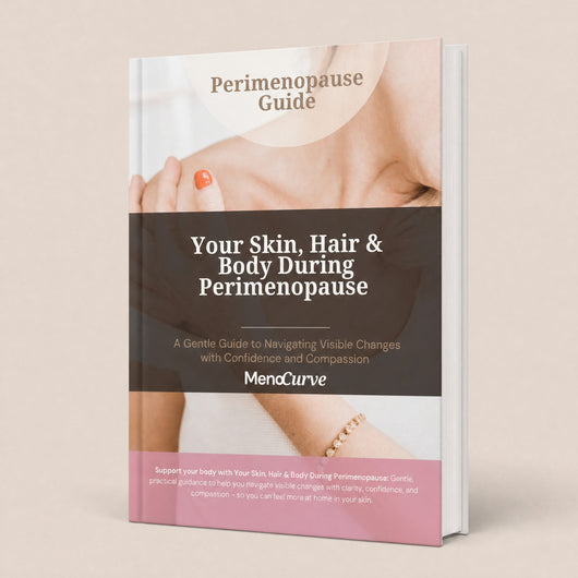 Your Skin, Hair & Body During Perimenopause Guide – digital guide cover (PDF)